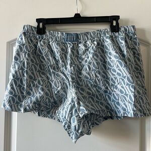 Victoria's Secret Sky Blue and White Patterned Shorts